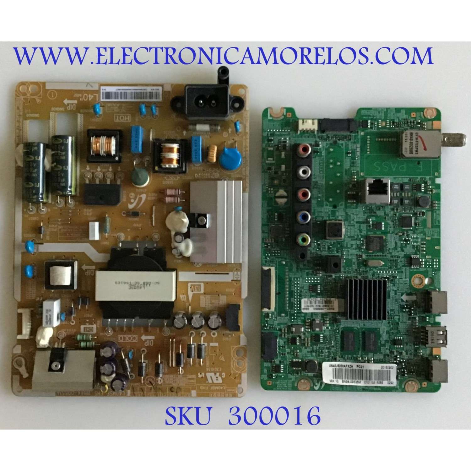 KIT DE TARJETAS PARA TV SAMSUNG / MAIN BN94-09536M BN97-09305G / FUENTE BN44-00851A L40MBF_FHS / PANEL CY-JJ040BGNV1H / MODELO UN40J5200AFXZA IH01